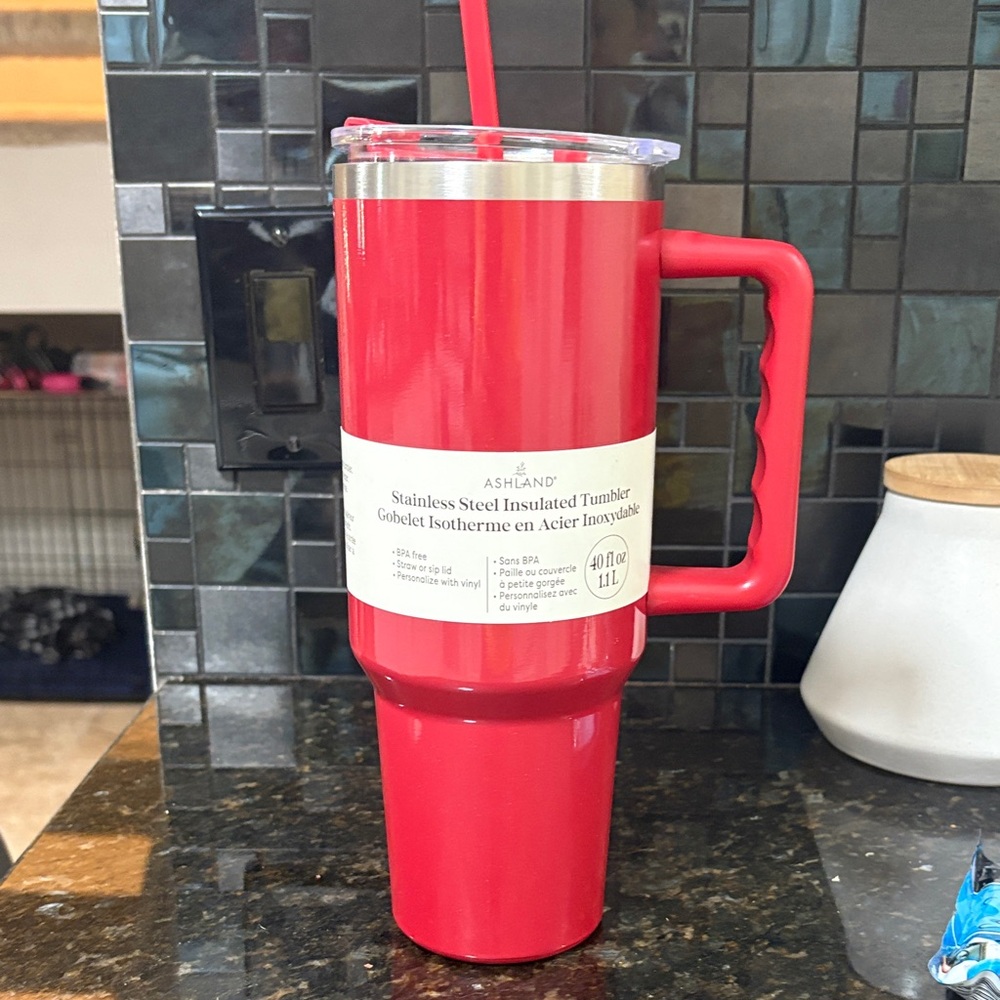 Ashland Bold Red Insulated Tumbler with Handle